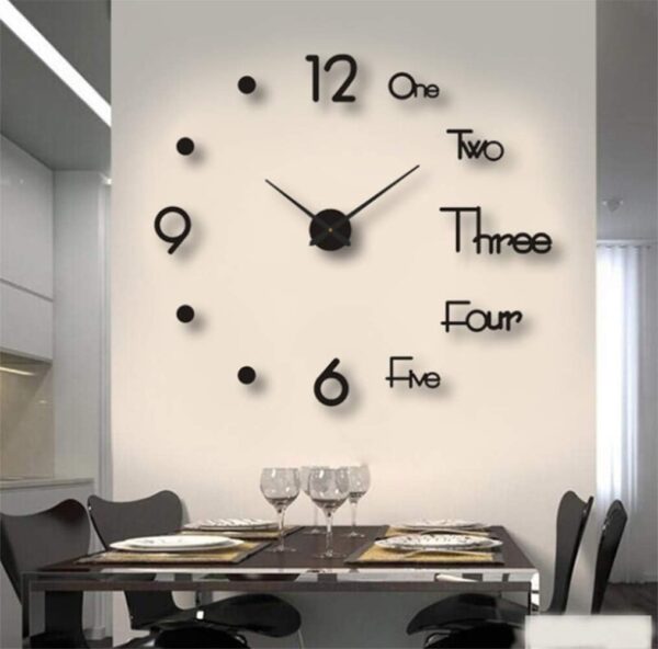 Frameless 3D Wall Clock - Image 2