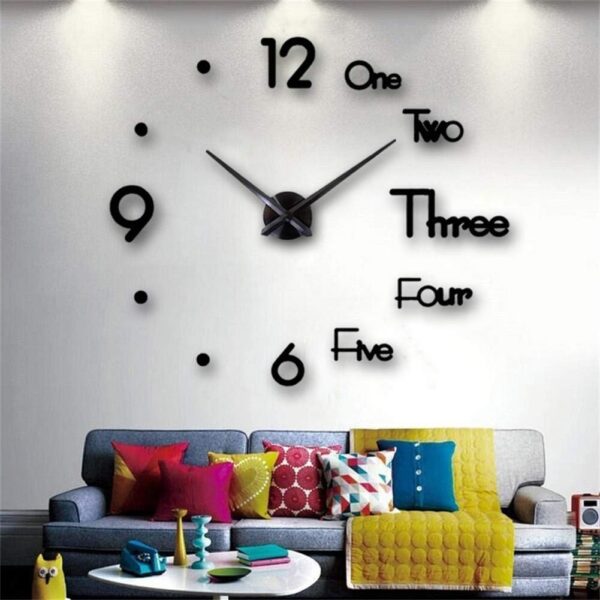 Frameless 3D Wall Clock