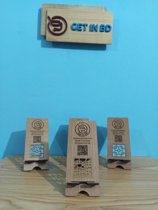 Wooden Mobile Stand 2 pcs ( Free 1 Psc )