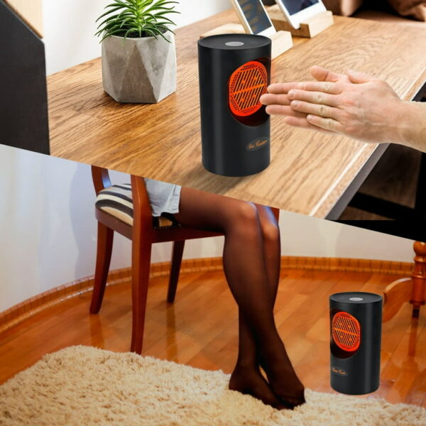 300W Portable Electric Heater Mini Heating Unit Fan Portable Floor Desktop Air Fan Heater - Image 2